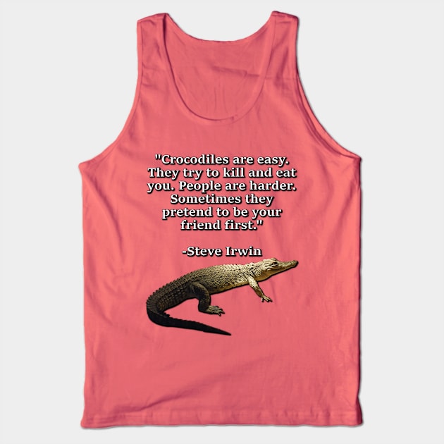 Morelet's Crocodile Tank Top by Paul Prints